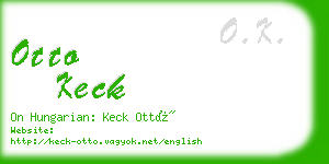 otto keck business card